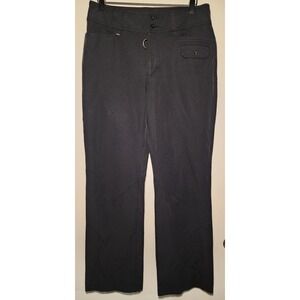 REI Womens Sz 10 Black Hiking Pants Straight Leg D-Ring Utility Outdoor Trousers